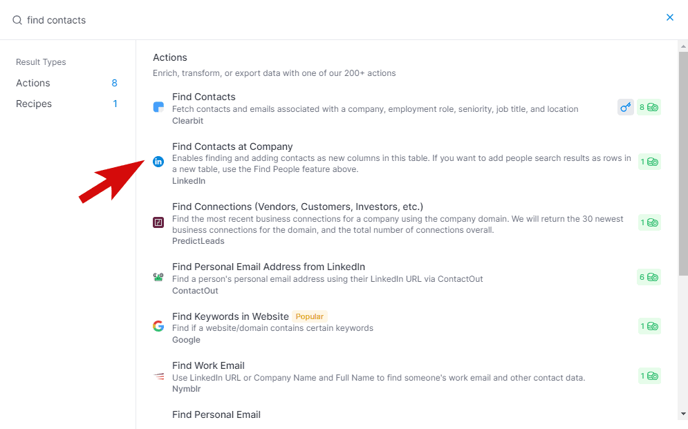 Find Contacts at Company