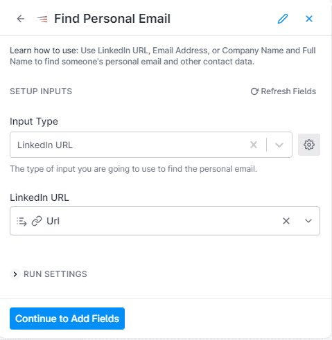 enrichment tool settings