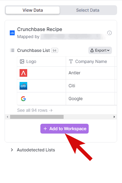 add Crunchbase data to Clay's workspace
