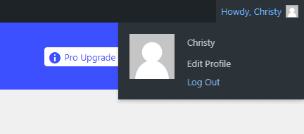 WordPress logout link