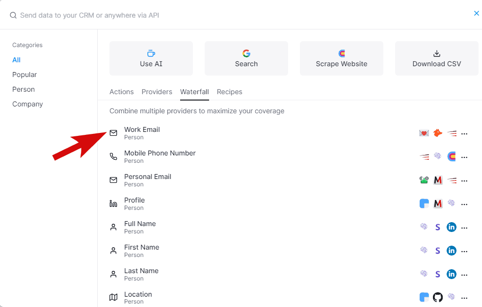 find work emails of leads