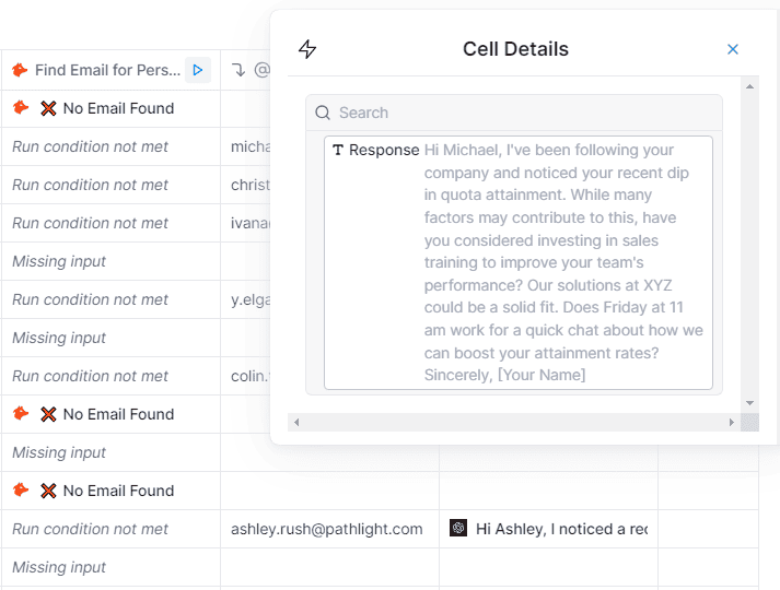 write email using Clay