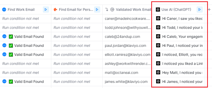 write cold email using chatGPT and Clay