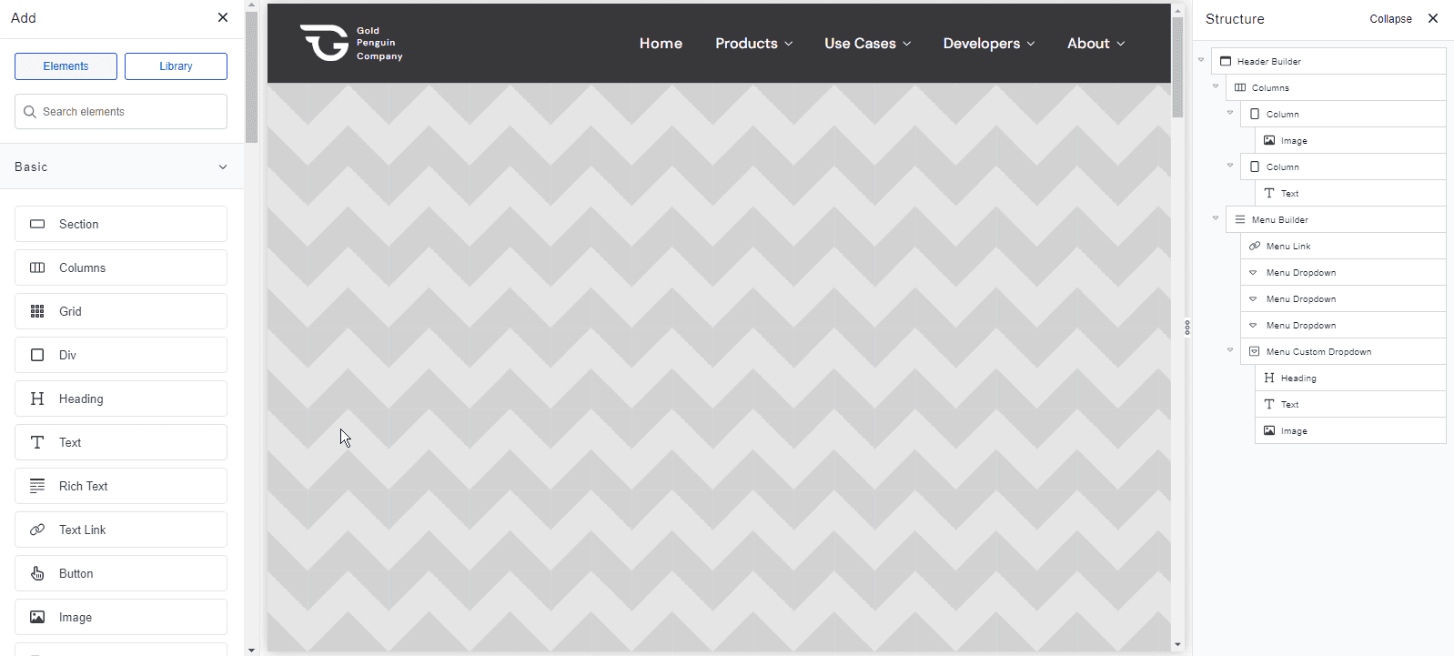 add header style in Breakdance