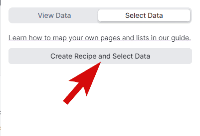 create Clay recipe and select data