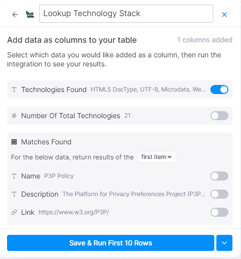 add data as column on Clay