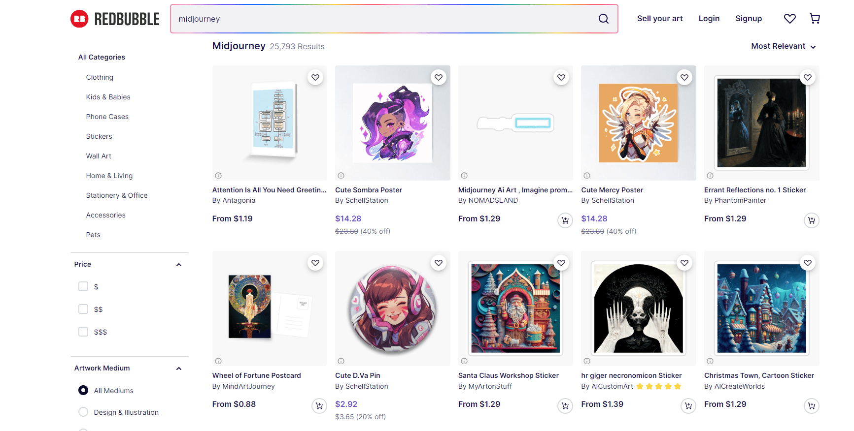 Print On Demand: Redbubble & Midjourney