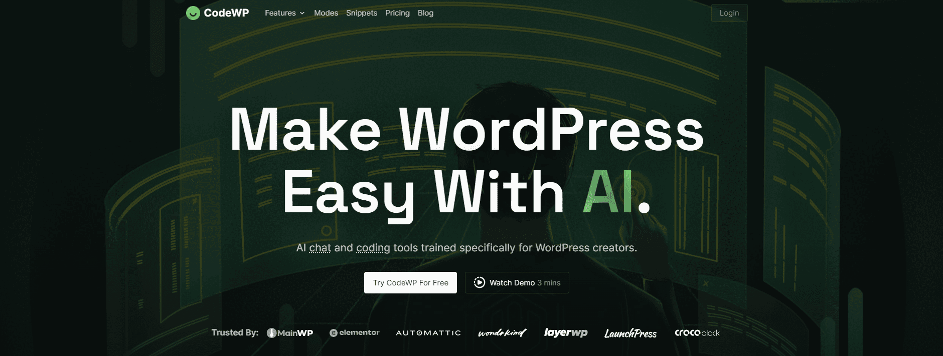 CodeWP Landing Page