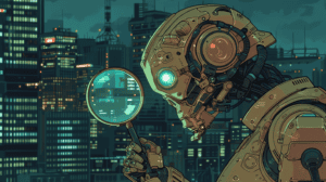An AI detective, generated with Midjourney