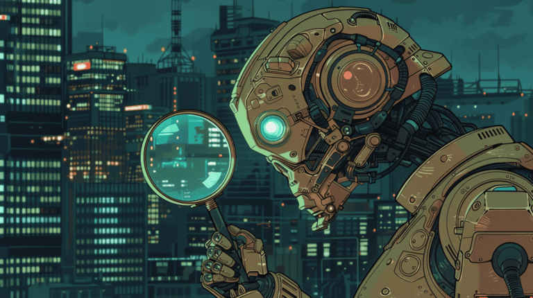 An AI detective, generated with Midjourney