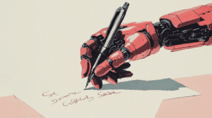 An AI writer, generated with Midjourney