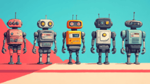 Different versions of the same AI, generated with Midjourney