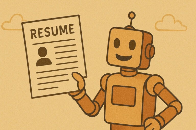 A robot with his resume, generated with GPT