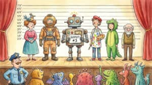 The AI among humans, generated with Gemini