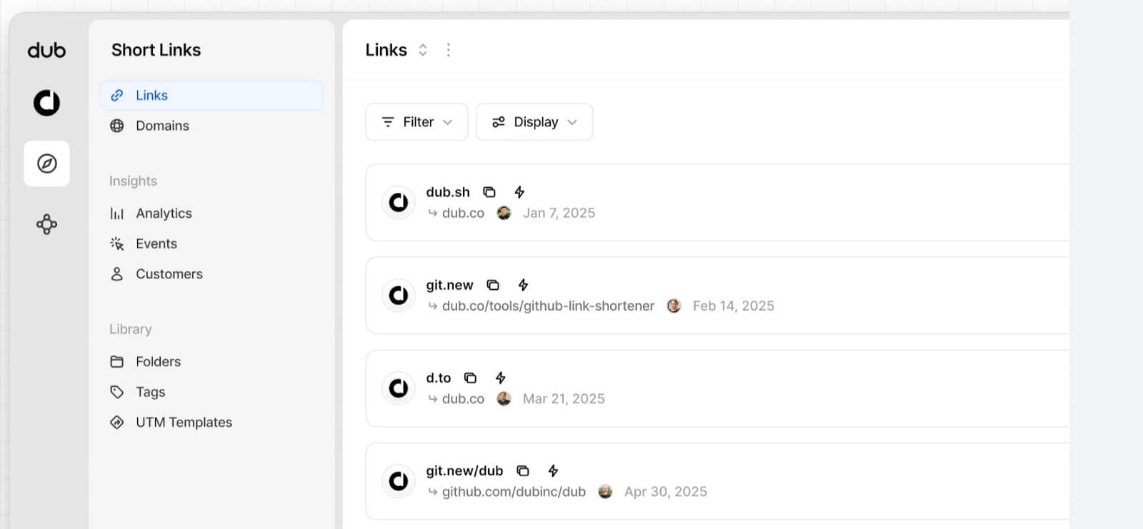 Dub.co Links