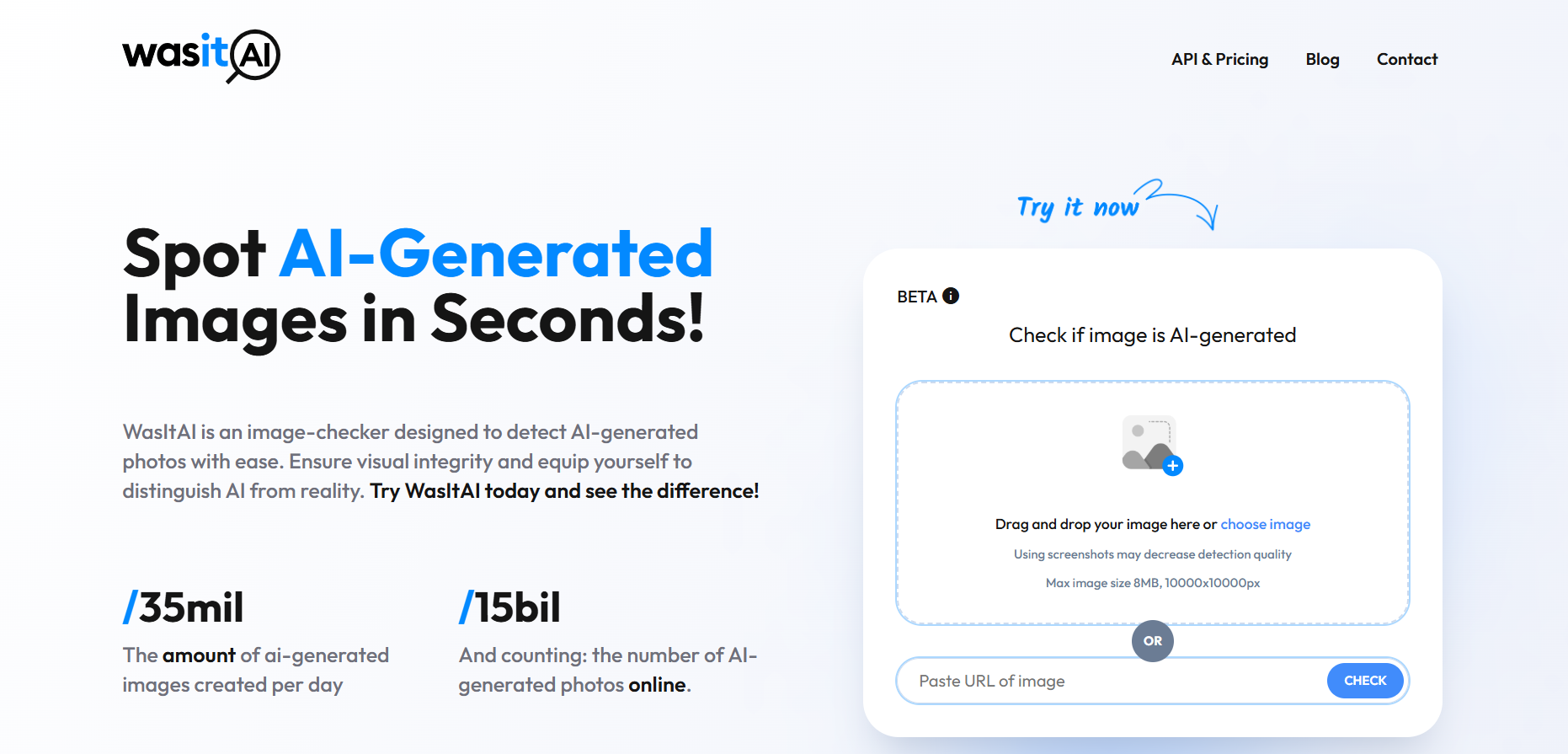 ImageDetector.com Landing Page