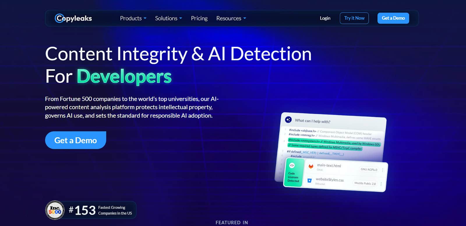 Copyleaks Landing Page