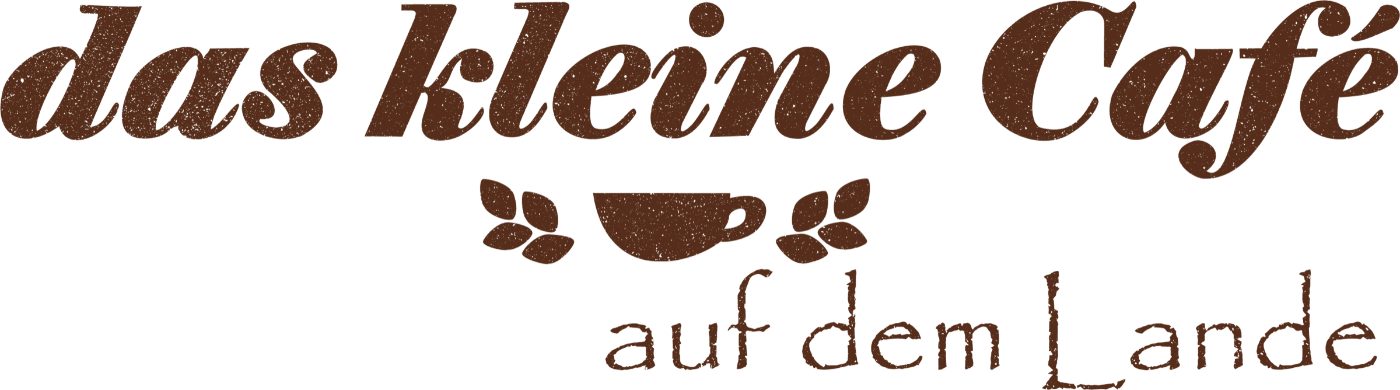 Logo „das kleine Café auf dem Lande“ in Braun, freigestellt
