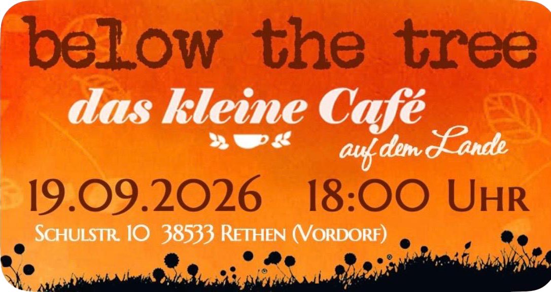 Eventbanner „below the tree“ in Orange
