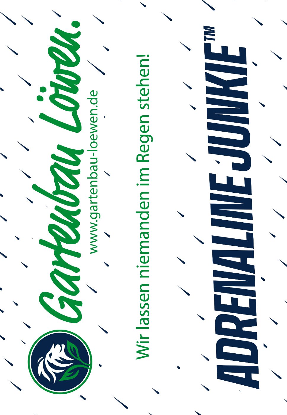 Gestaltung eines Regenponchos mit Logo und Slogan