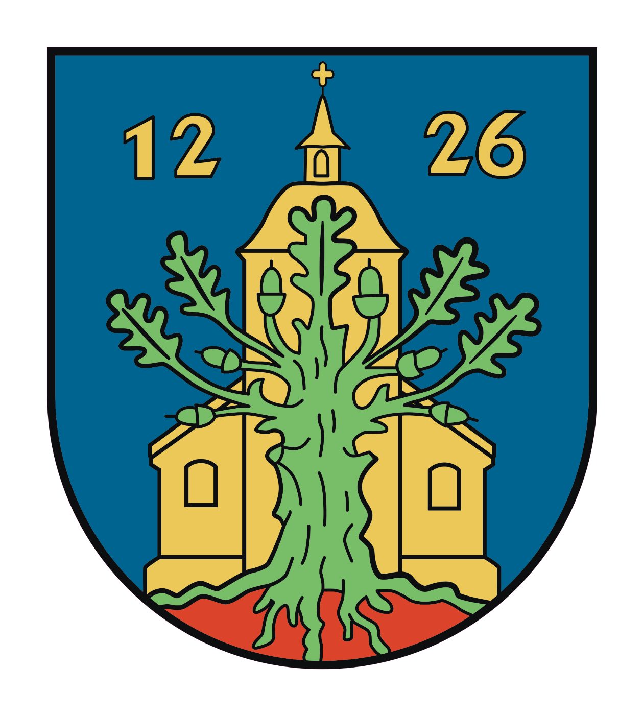 Vektorisiertes Gemeindewappen von Adenbüttel für den Großdruck