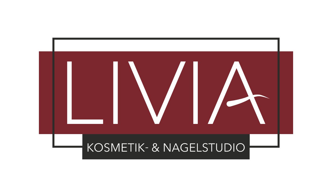 Hauptlogo von LIVIA Kosmetik- & Nagelstudio in Bordeaux mit Unterzeile