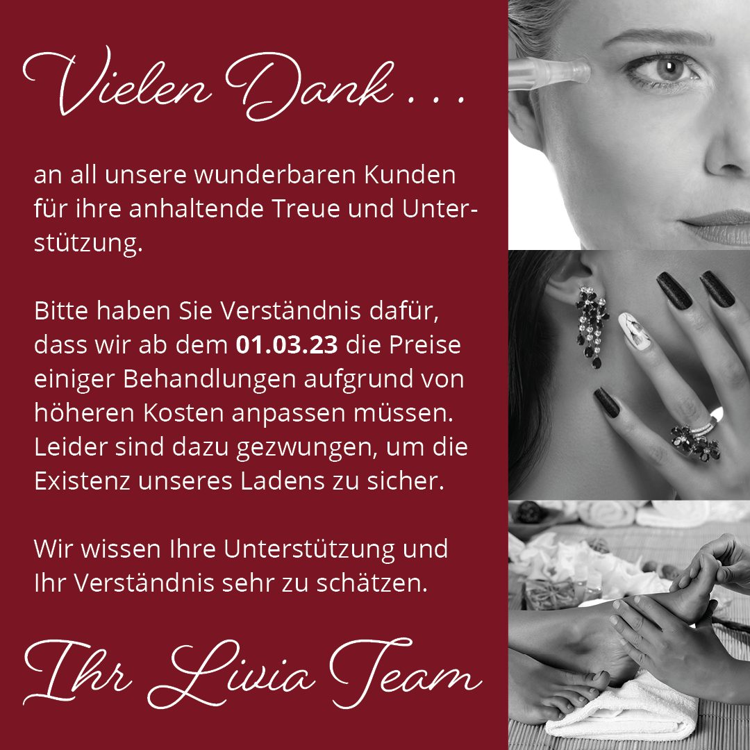 Social-Media-Post zur Preisanpassung mit Bildcollage und Handschrift-Typo