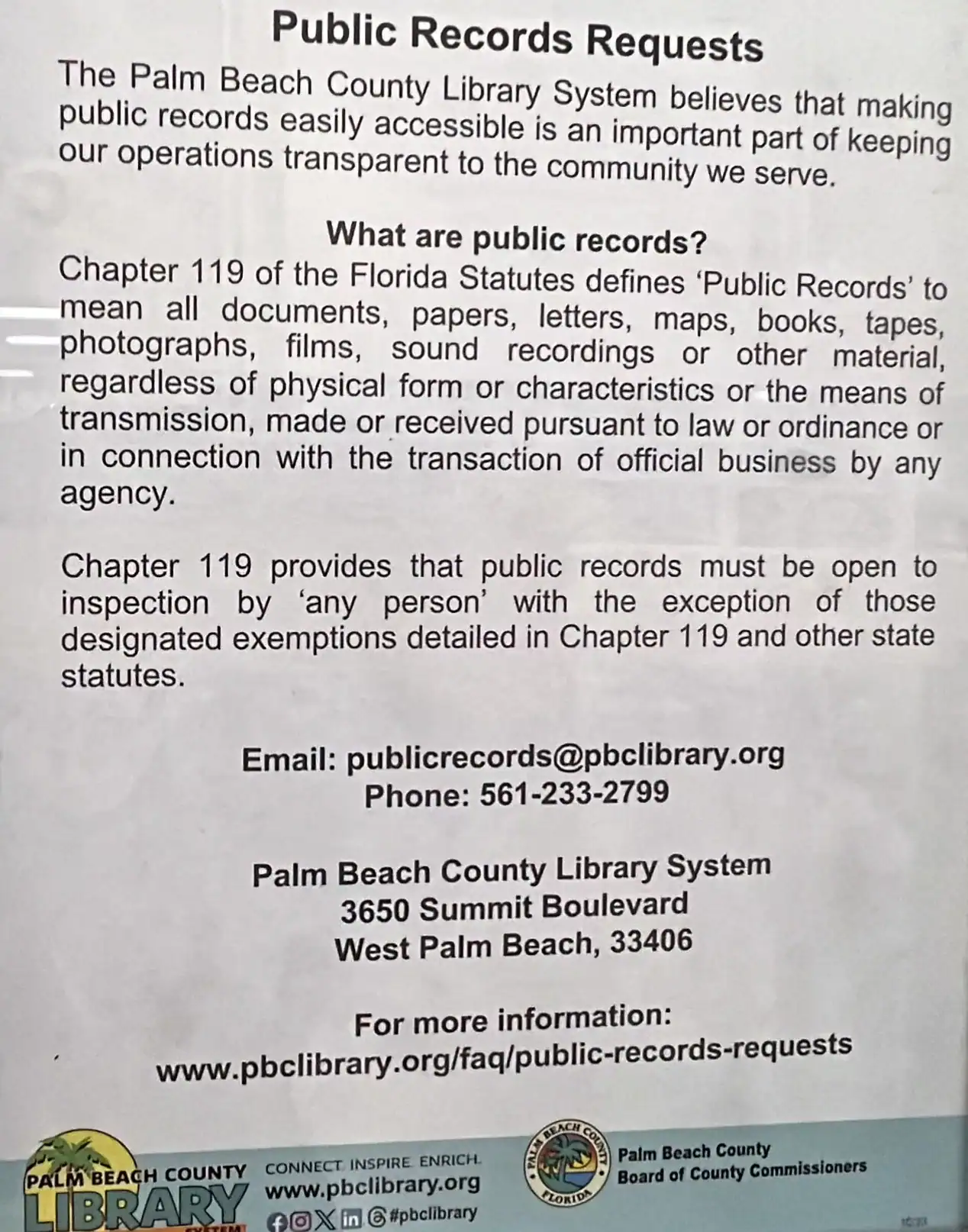 How to file a public records request. Palm Beach County Library Glades Road GCNN Good Citizen News Network goodcitizennewsnetwork.com News That's Not Fake