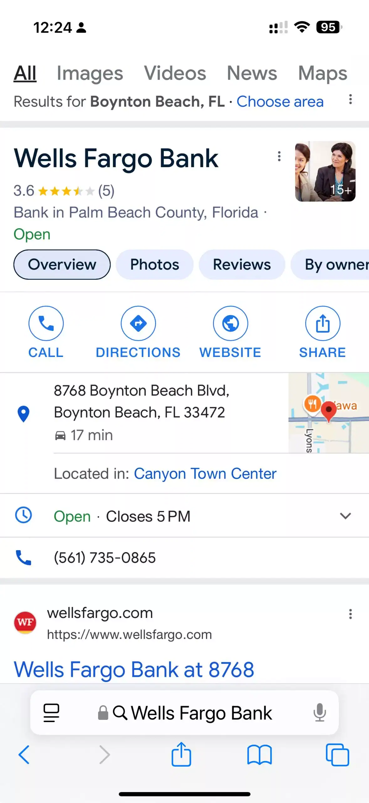 Google My Business profile for Wells Fargo Bank Canyon Town Center Branch GCNN Good Citizen News Network goodcitizennewsnetwork.com News That's Not Fake