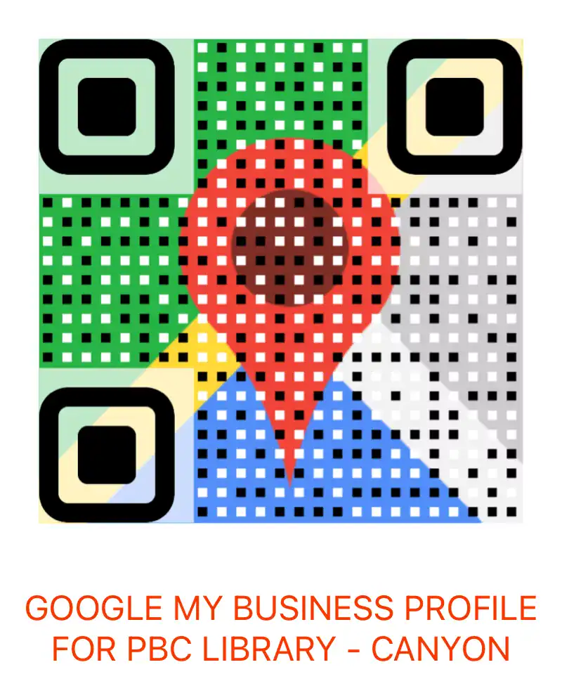 QR Code for Google My Business profile for the Palm Beach County Library Canyon Branch GCNN Good Citizen News Network goodcitizennewsnetwork.com News That's Not Fake