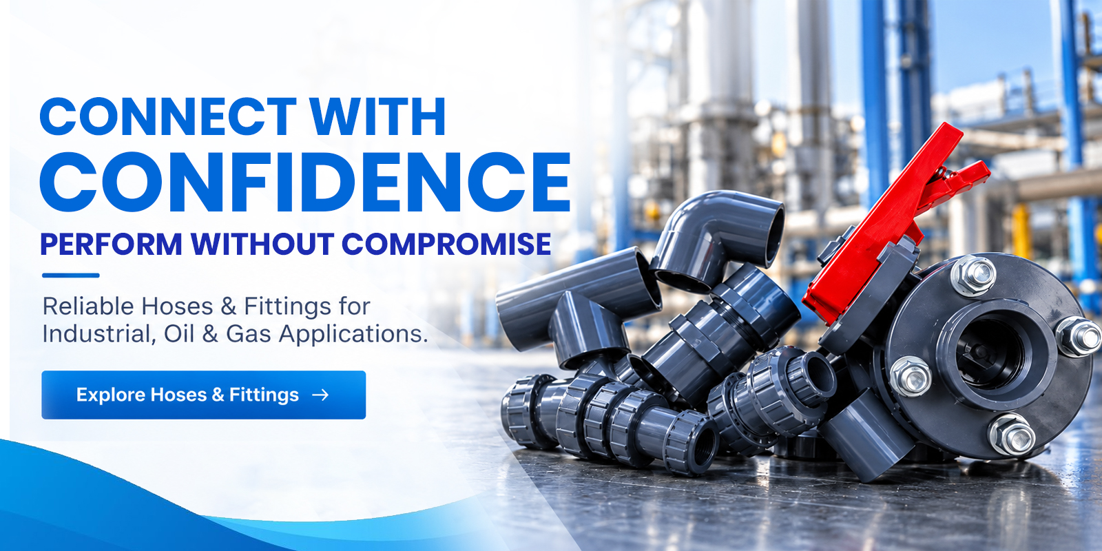 Industrial hoses and fittings for reliable industrial and oil & gas applications.