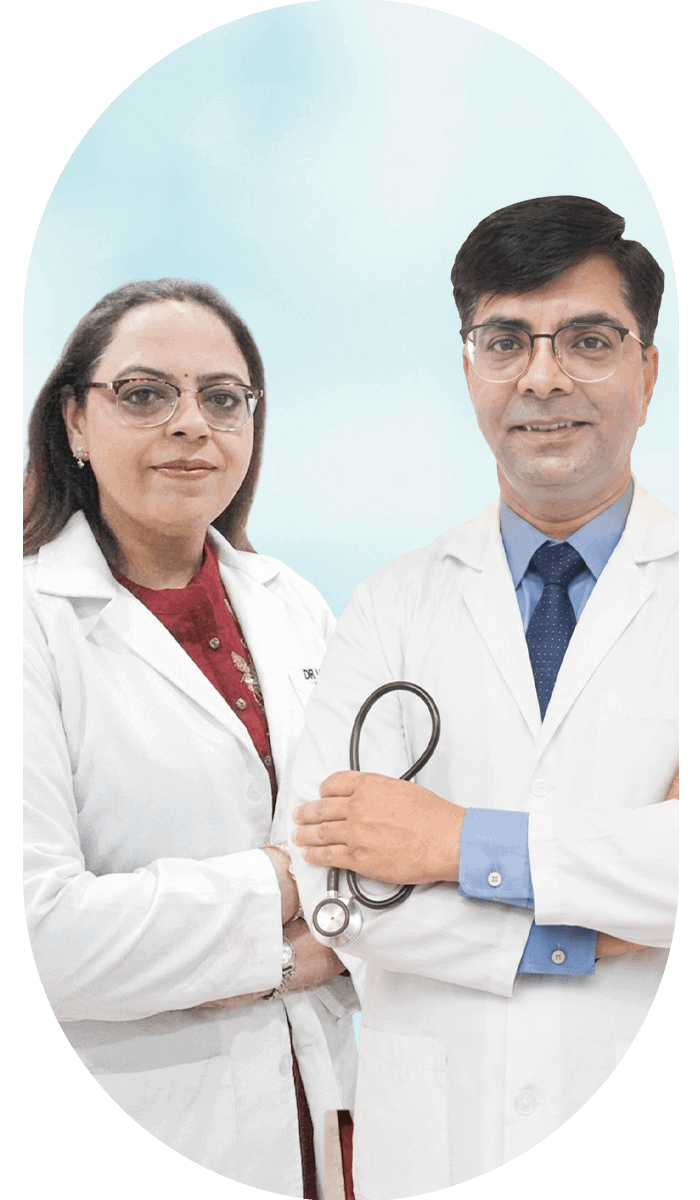 Doctors in white coats at Grover Gastro and Fertility Centre.