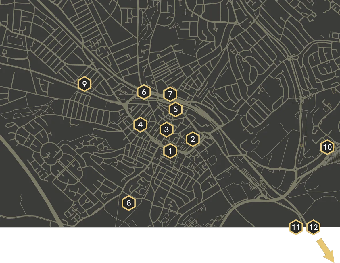 The Hive location map