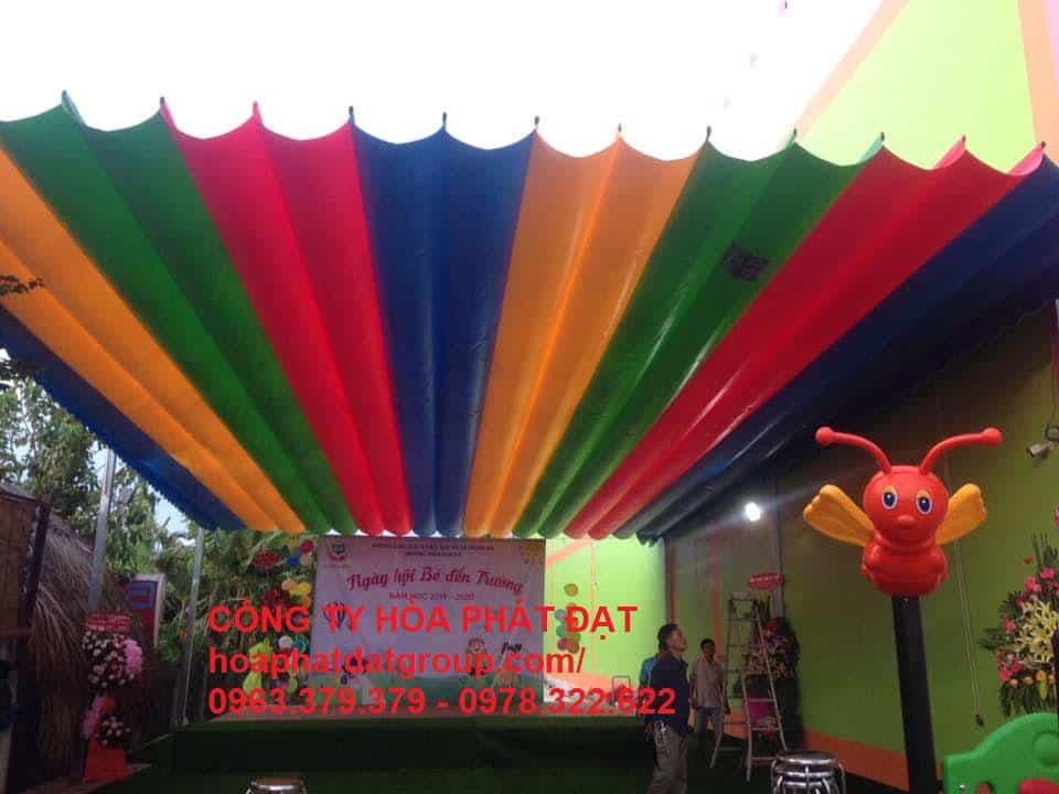Nghiệm thu mái che di động sân trường Mái che di động sân trường, thiết kế lắp đặt mái bạt xếp bạt kéo sân trường giá rẻ chất lượng