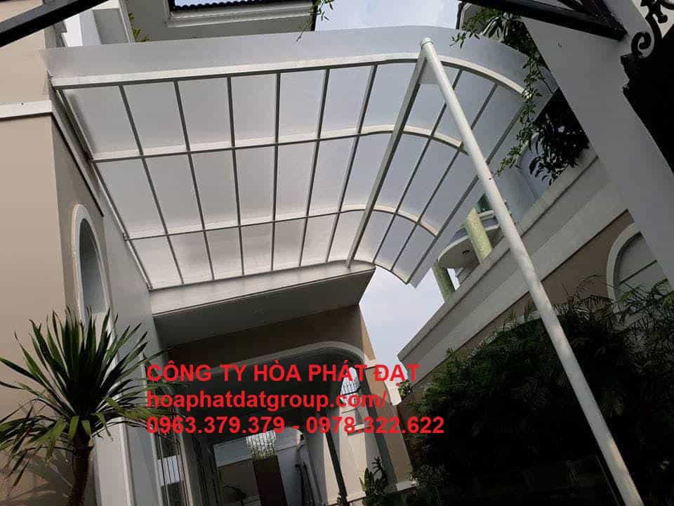 Thiết kế khung mái che di động chuẩn kỹ thuật Xưởng may ép bạt mái che di động công ty hòa phát đạt Phan Rang