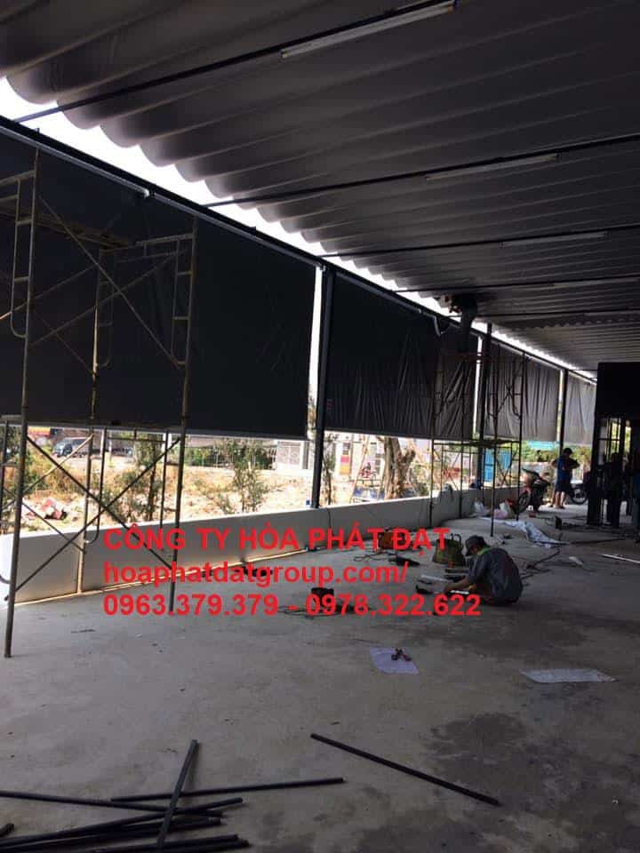 Thi công mái che di động cửa sổ chắn bụi Thi công mái che di động cửa sổ hành lang uy tín chắn gió cản bụi