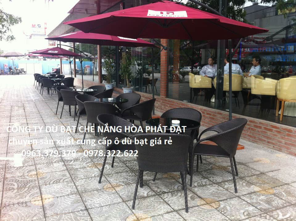 Dù lệch tâm quán cafe chuyên dụng