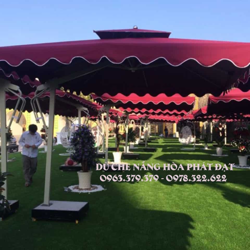 Dù lệch tâm trang trí sân vườn cao cấp