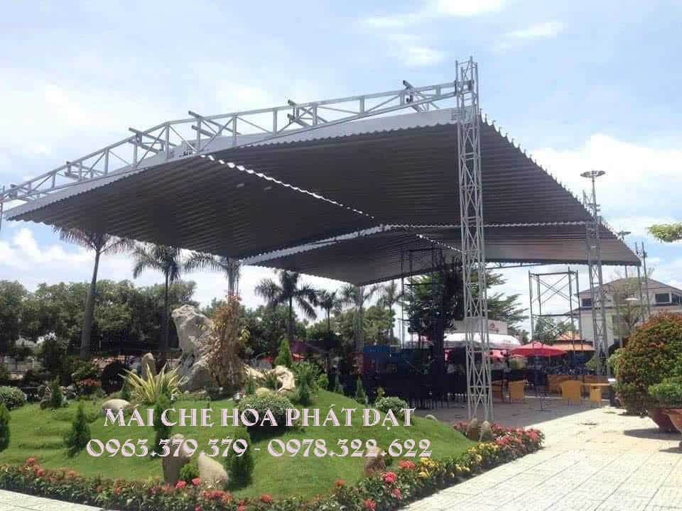 Mái bạt khổ lớn Mái bạt xếp khổ lớn che nắng mưa hiệu quả