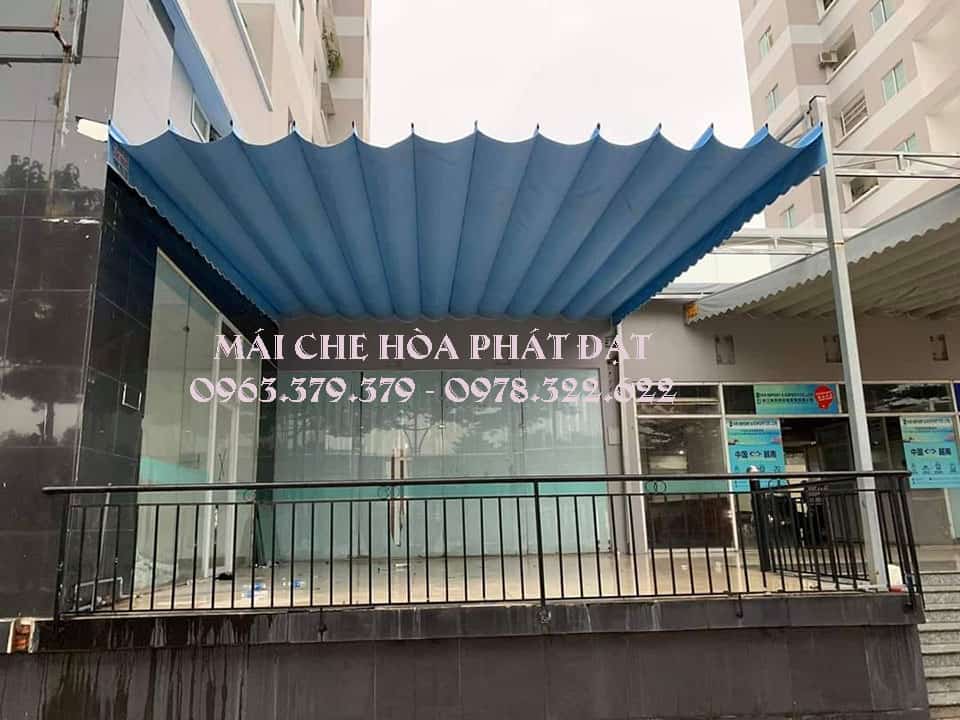Mái xếp di động che sân thượng Mái xếp di động sân thượng hóng gió