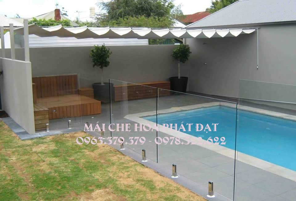 Mái xếp di động hồ bơi Thi công mái xếp di động hồ bơi cao cấp Hòa Phát Đạt