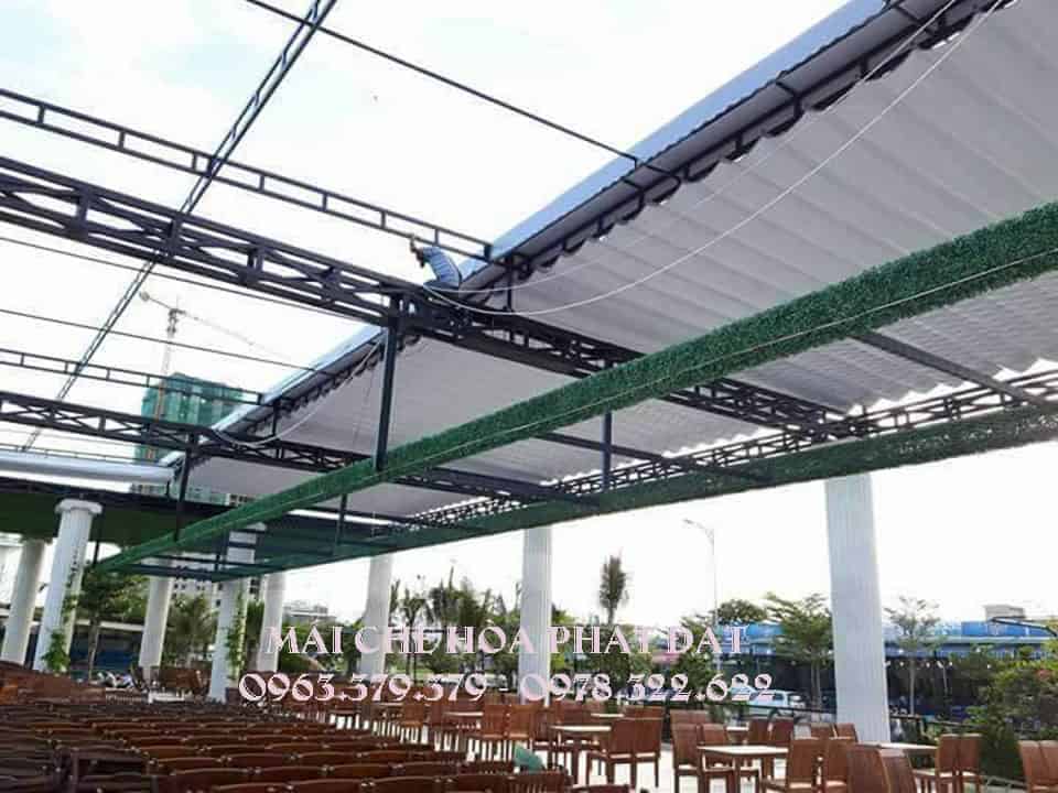 Thiết kế lắp đặt mái bạt kéo cho nhà hàng Thi công bạt kéo quán ăn nhà hàng nhanh chóng