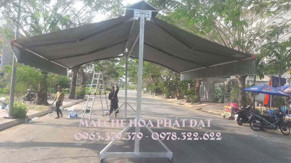 Mẫu mái hiên chữ A di động Mái hiên chữ A có bánh xe di động cho quán cafe