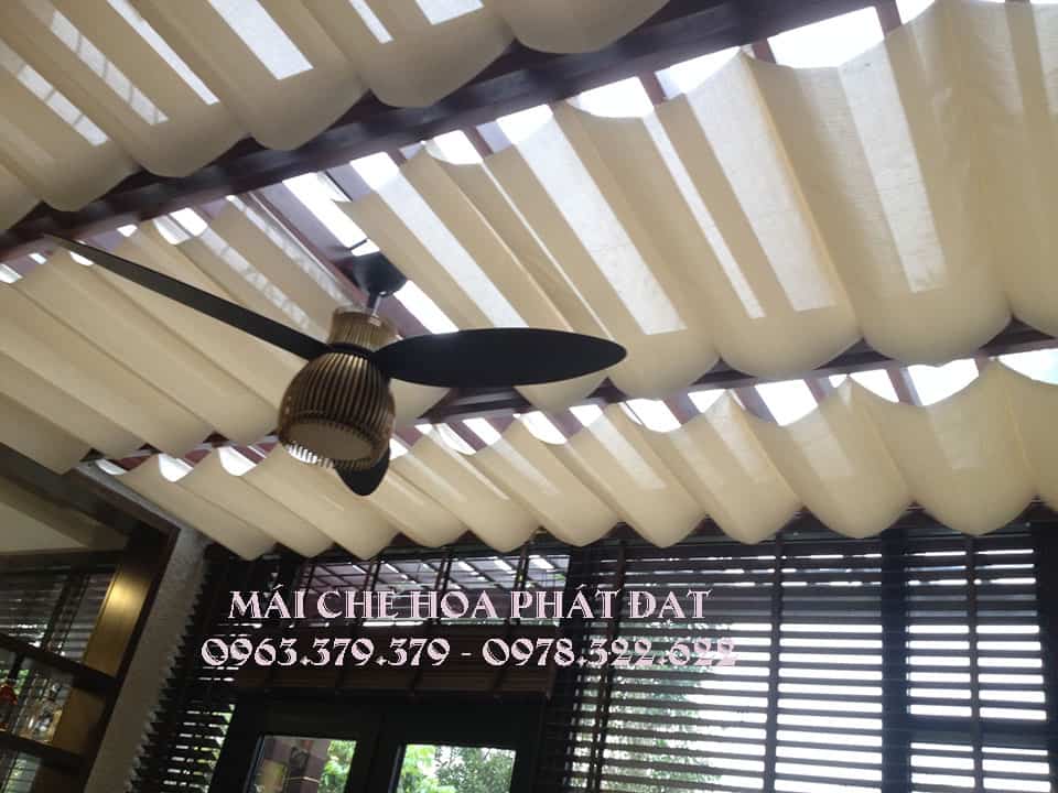 Mái che giếng trời Mái che nắng dưới kính trong nhà giếng trời