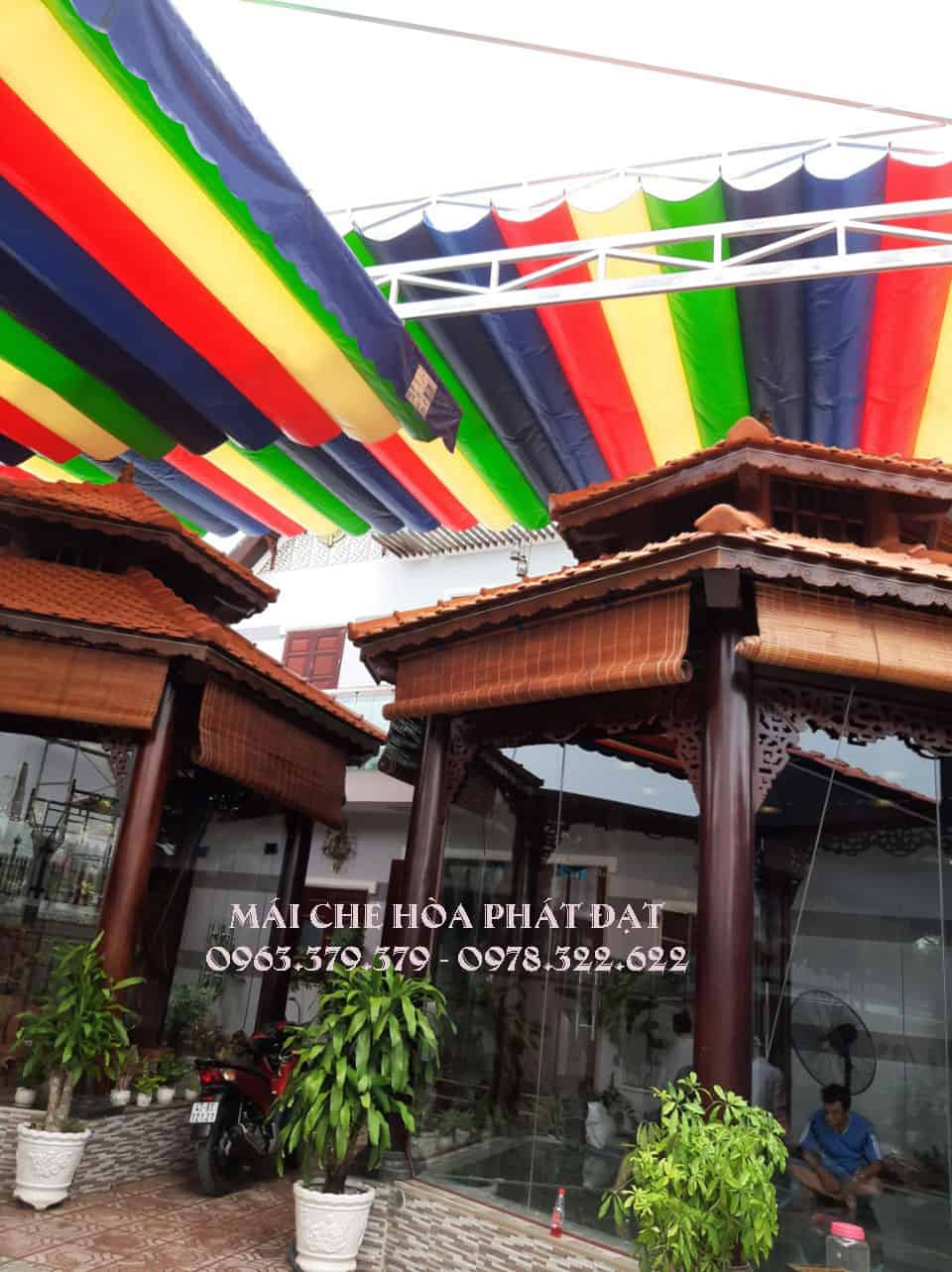 mái xếp lượn sóng quán cafe Mái xếp lượn sóng quán cafe sang trọng
