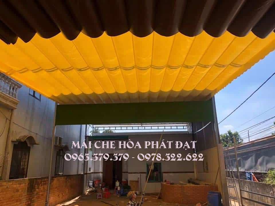 Mẫu mái che dạng xếp sân nhà Mẫu mái che dạng xếp sân nhà đẹp và sang trọng