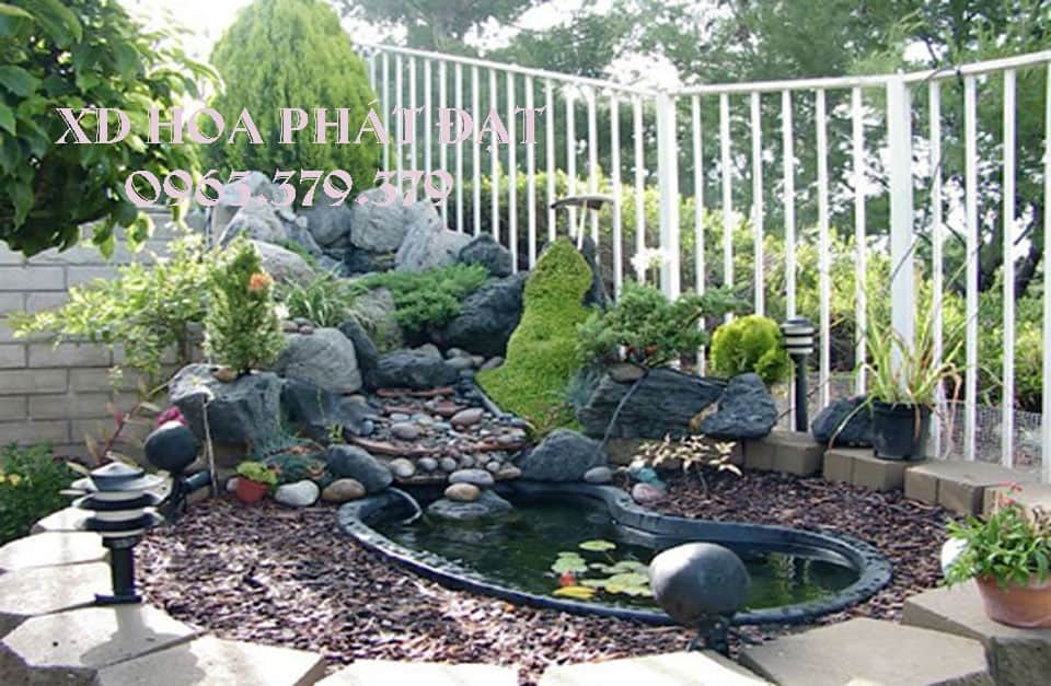 Thi công tiểu cảnh sân vườn ngoài trời chuyên nghiệp Mẫu tiểu cảnh sân vườn ngoài trời đẹp cho biệt thự nhà phố