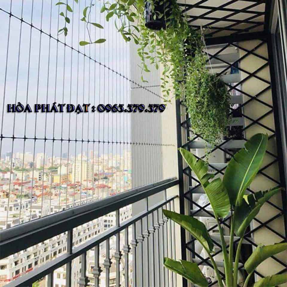 Lưới an toàn ban công chung cư Hoàn thiện lắp đặt lưới an toàn ban công chung cư thẩm mỹ cao