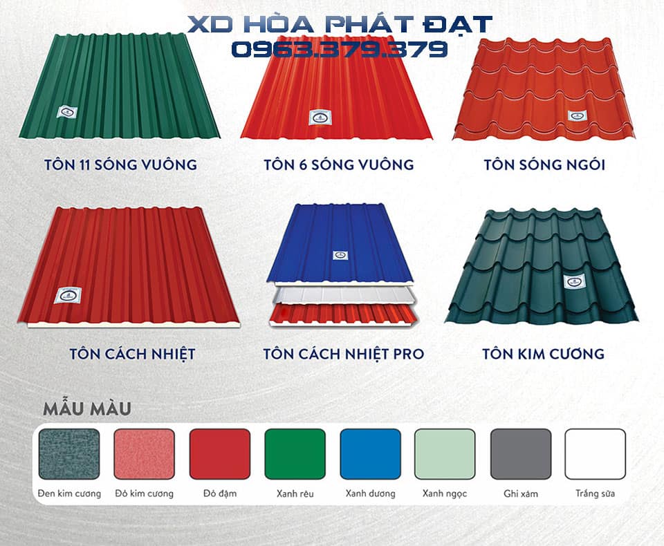 Các loại tôn lợp mái phổ biến các loại tôn lợp phổ biến nhất trên thị trường