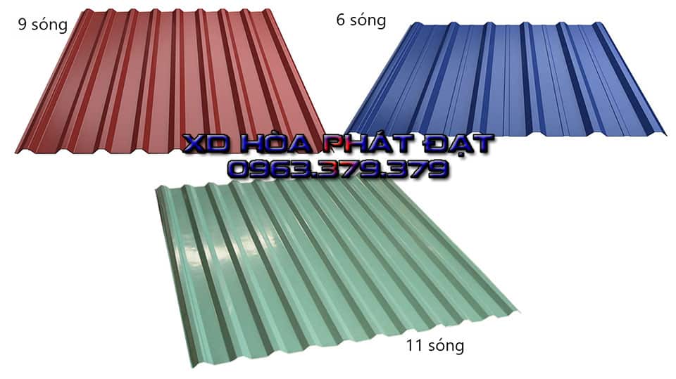 Tôn lợp 6 9 11 sóng sản phẩm tôn lợp loại 6 9 11 sóng giá rẻ